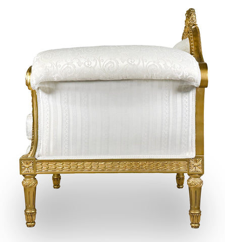 Antique Finish Sofa Set 6 Piece Gold Leaf
