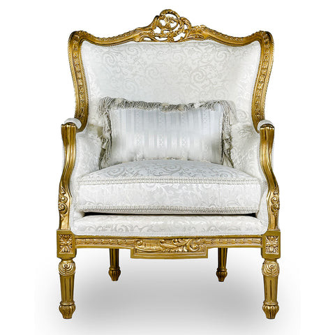 Antique Finish Sofa Set 6 Piece Gold Leaf