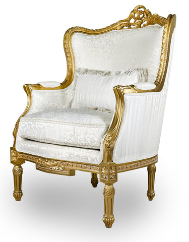 Antique Finish Sofa Set 6 Piece Gold Leaf