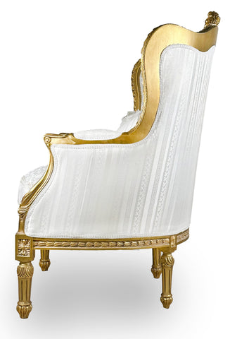 Antique Finish Sofa Set 6 Piece Gold Leaf