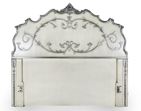 Kingsize Bed Silver Leaf Grey Finish