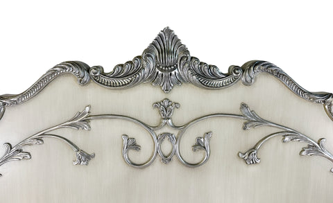 Kingsize Bed Silver Leaf Grey Finish