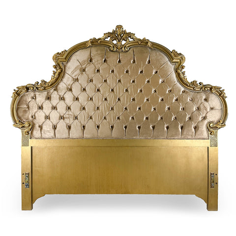 Kingsize Bed Gold Leaf Antique Finish