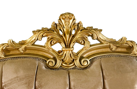 Kingsize Bed Gold Leaf Antique Finish