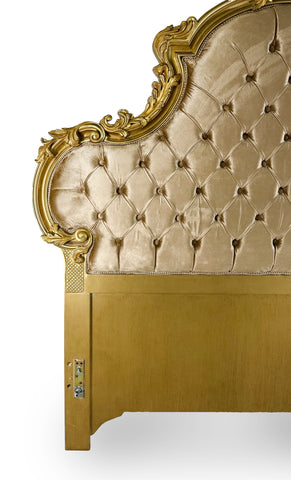 Kingsize Bed Gold Leaf Antique Finish