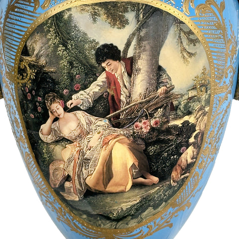 Porcelain Vase with Brass
