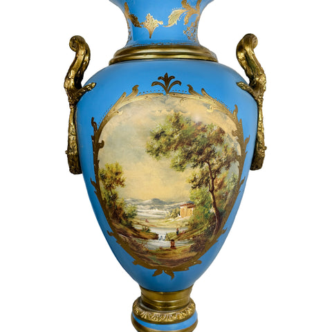 Porcelain Vase with Brass