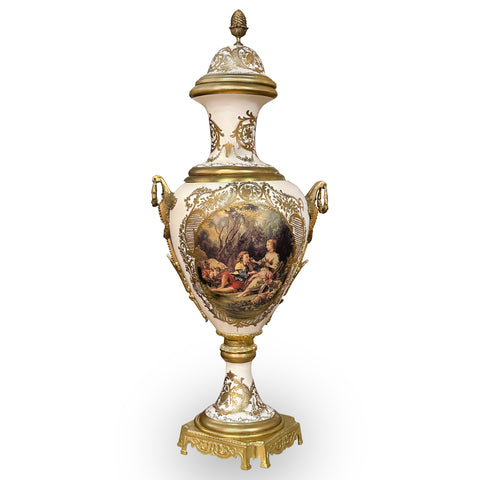 Porcelain Vase with Brass