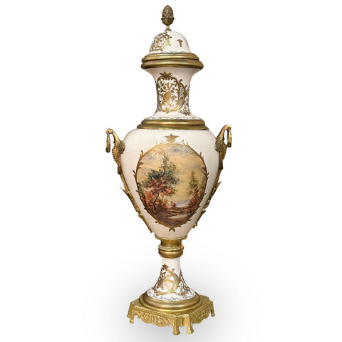 Porcelain Vase with Brass