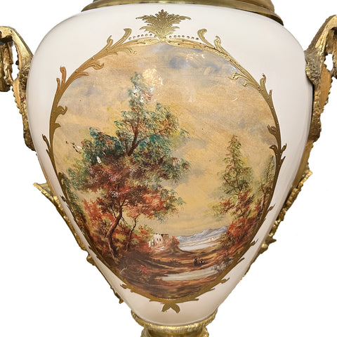 Porcelain Vase with Brass