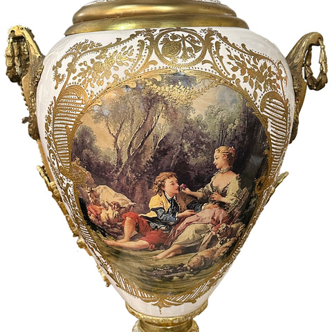 Porcelain Vase with Brass