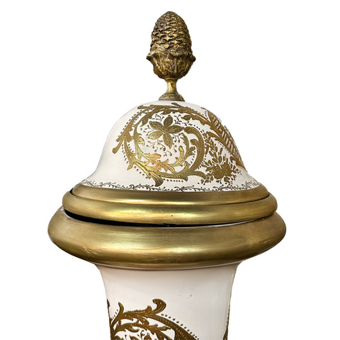 Porcelain Vase with Brass