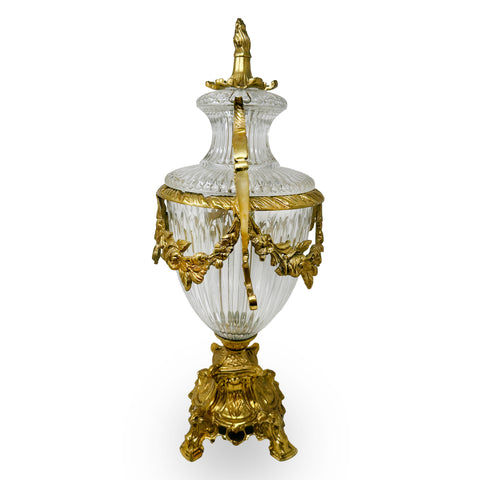 Glass Vase with Brass