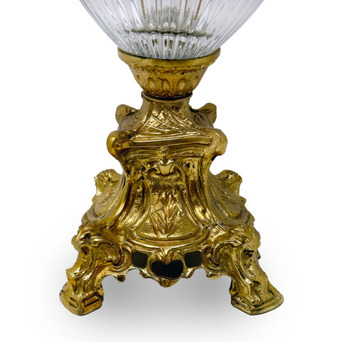 Glass Vase with Brass