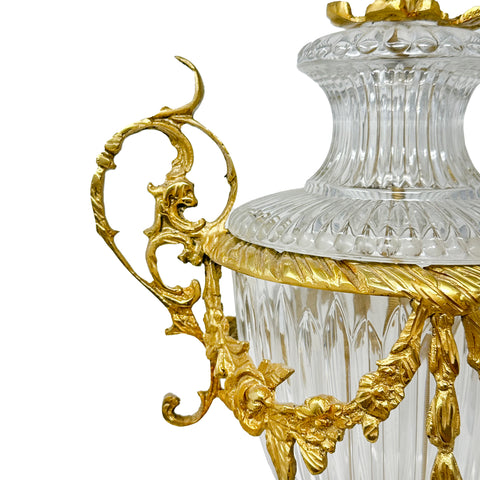 Glass Vase with Brass