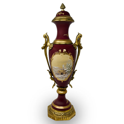 Porcelain Vase with Brass