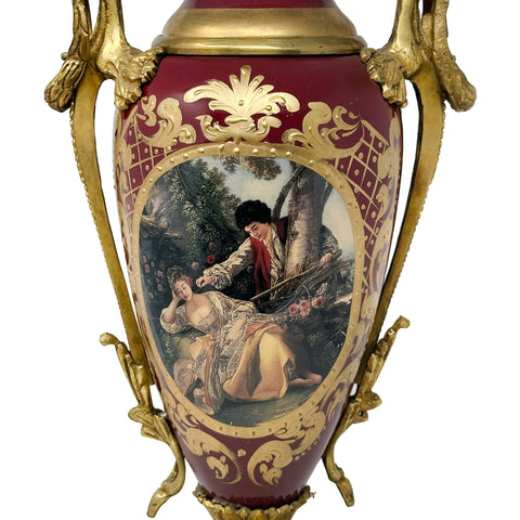 Porcelain Vase with Brass