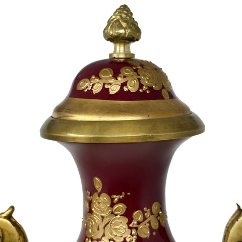 Porcelain Vase with Brass
