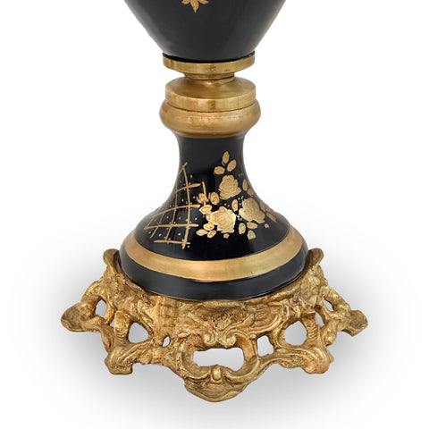 Porcelain Centerpiece with Brass