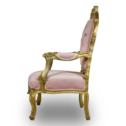 Antique Finish 6 Piece Openarm Sofa Set Gold Leaf
