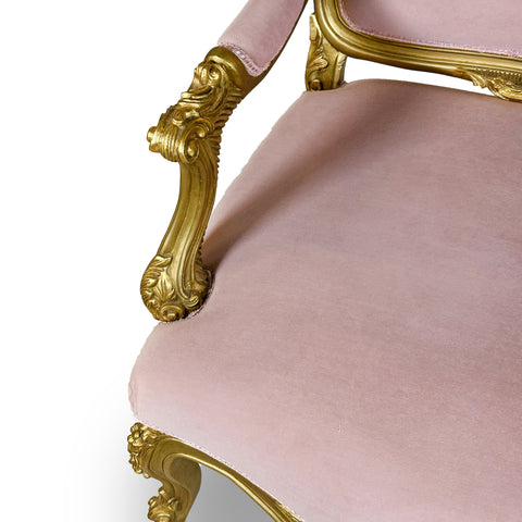 Antique Finish 6 Piece Openarm Sofa Set Gold Leaf