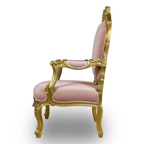 Antique Finish 6 Piece Openarm Sofa Set Gold Leaf
