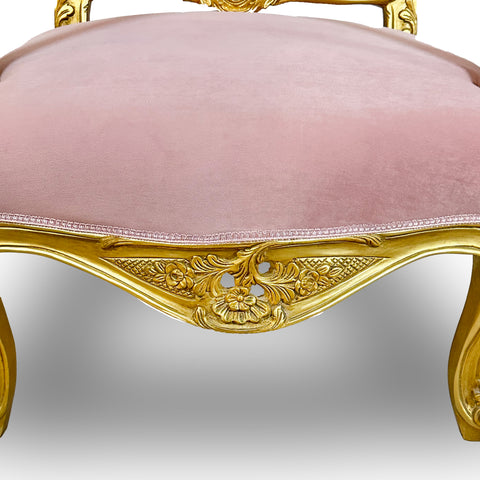 Antique Finish 6 Piece Openarm Sofa Set Gold Leaf