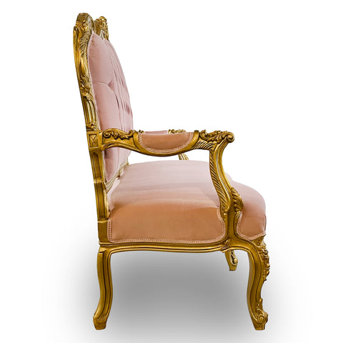 Antique Finish 6 Piece Openarm Sofa Set Gold Leaf