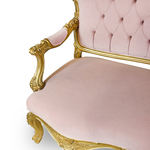 Antique Finish 6 Piece Openarm Sofa Set Gold Leaf