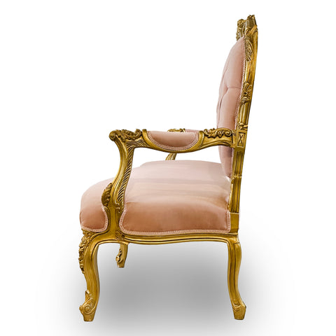 Antique Finish 6 Piece Openarm Sofa Set Gold Leaf