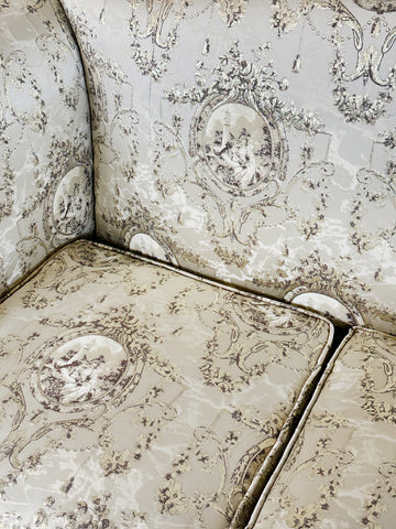 Antique Finish 4 Piece Sofa Set Gold Leaf
