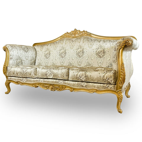 Antique Finish 4 Piece Sofa Set Gold Leaf