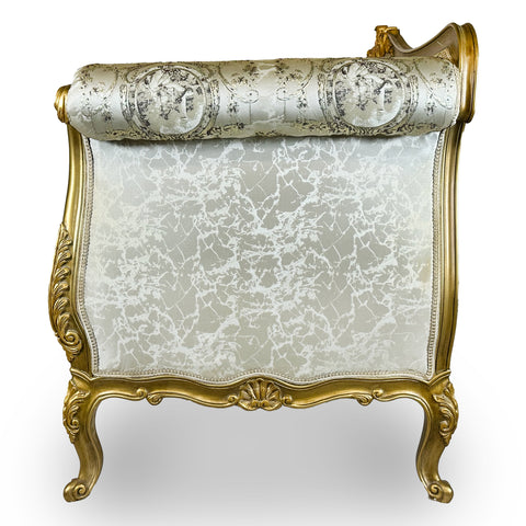 Antique Finish 4 Piece Sofa Set Gold Leaf