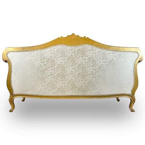 Antique Finish 4 Piece Sofa Set Gold Leaf