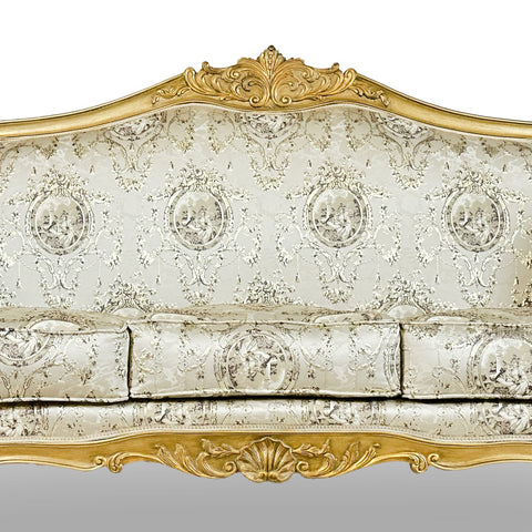 Antique Finish 4 Piece Sofa Set Gold Leaf