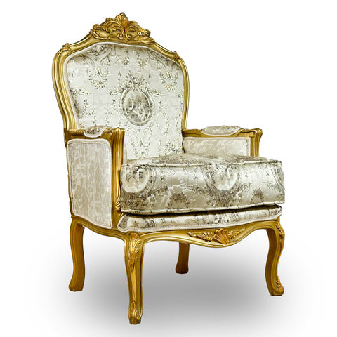 Antique Finish 4 Piece Sofa Set Gold Leaf