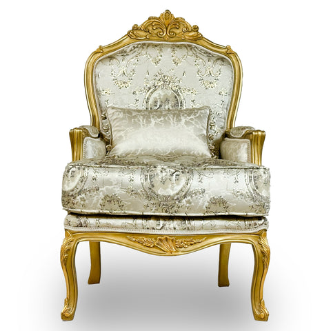 Antique Finish 4 Piece Sofa Set Gold Leaf