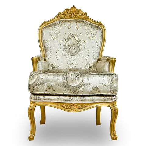 Antique Finish 4 Piece Sofa Set Gold Leaf