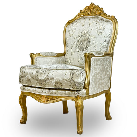 Antique Finish 4 Piece Sofa Set Gold Leaf