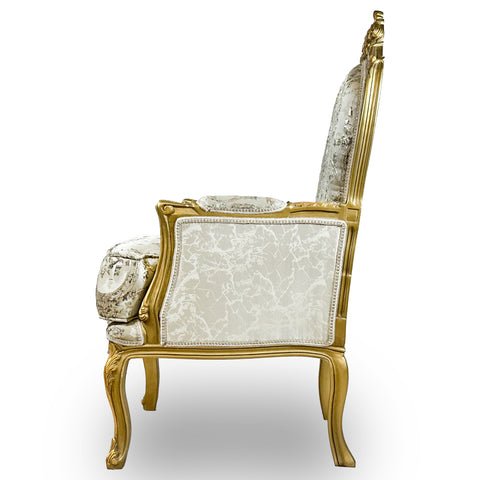 Antique Finish 4 Piece Sofa Set Gold Leaf