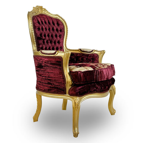 Antique Finish 5 Piece Sofa Set Gold Leaf Velvet & Indian Embroidered Fabric