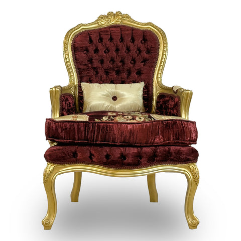 Antique Finish 5 Piece Sofa Set Gold Leaf Velvet & Indian Embroidered Fabric
