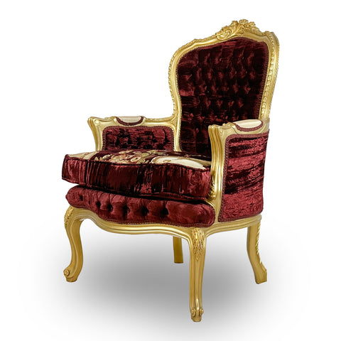 Antique Finish 5 Piece Sofa Set Gold Leaf Velvet & Indian Embroidered Fabric