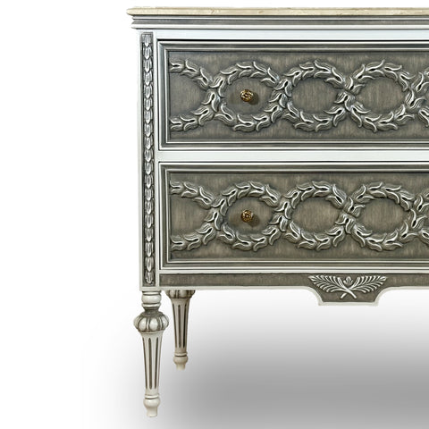 2 Drawer Sideboard Grey Finish