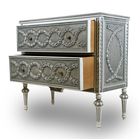 2 Drawer Sideboard Grey Finish
