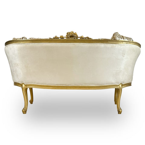 Vintage Elegant Luxury Sofa White and Gold Interior Design