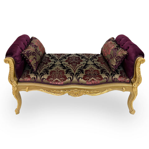 Antique Finish Bench Gold Leaf