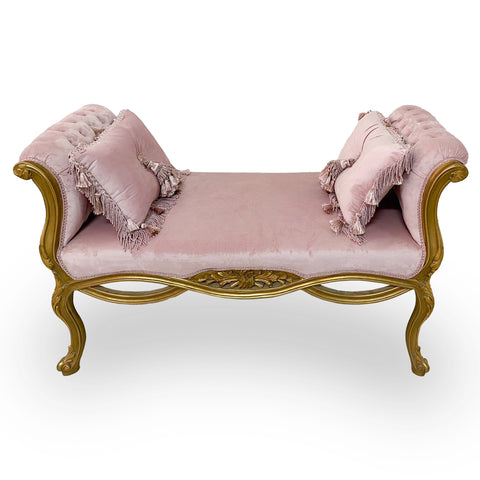 Antique Finish Bench Gold Leaf
